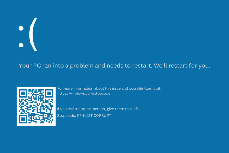 Fix pfn_list_corrupt In Windows 10 And Windows 11 (BSOD)
